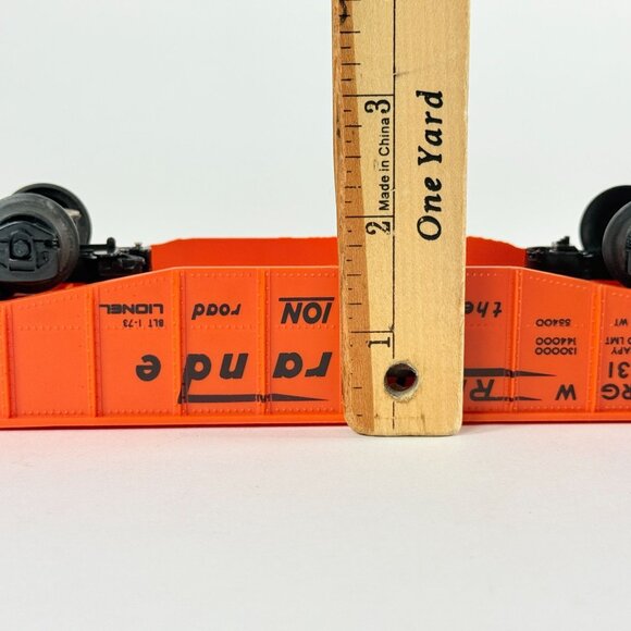 Lionel Rio Grande D&RG 9131 Orange Gondola Railroad Train Car Vintage - Picture 8 of 8